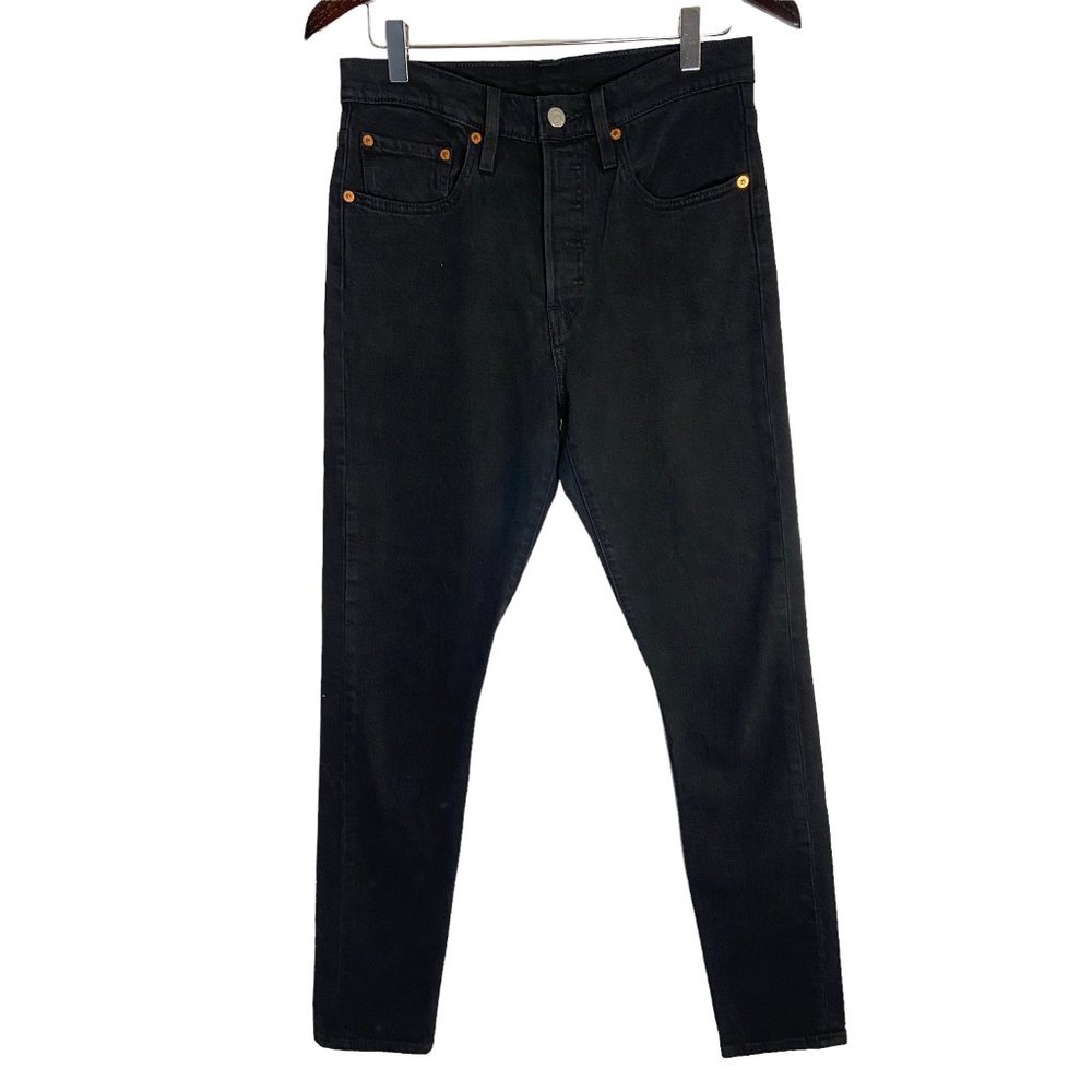 Levi’s 501 Skinny Stretch High Rise Jeans Black-sz 27